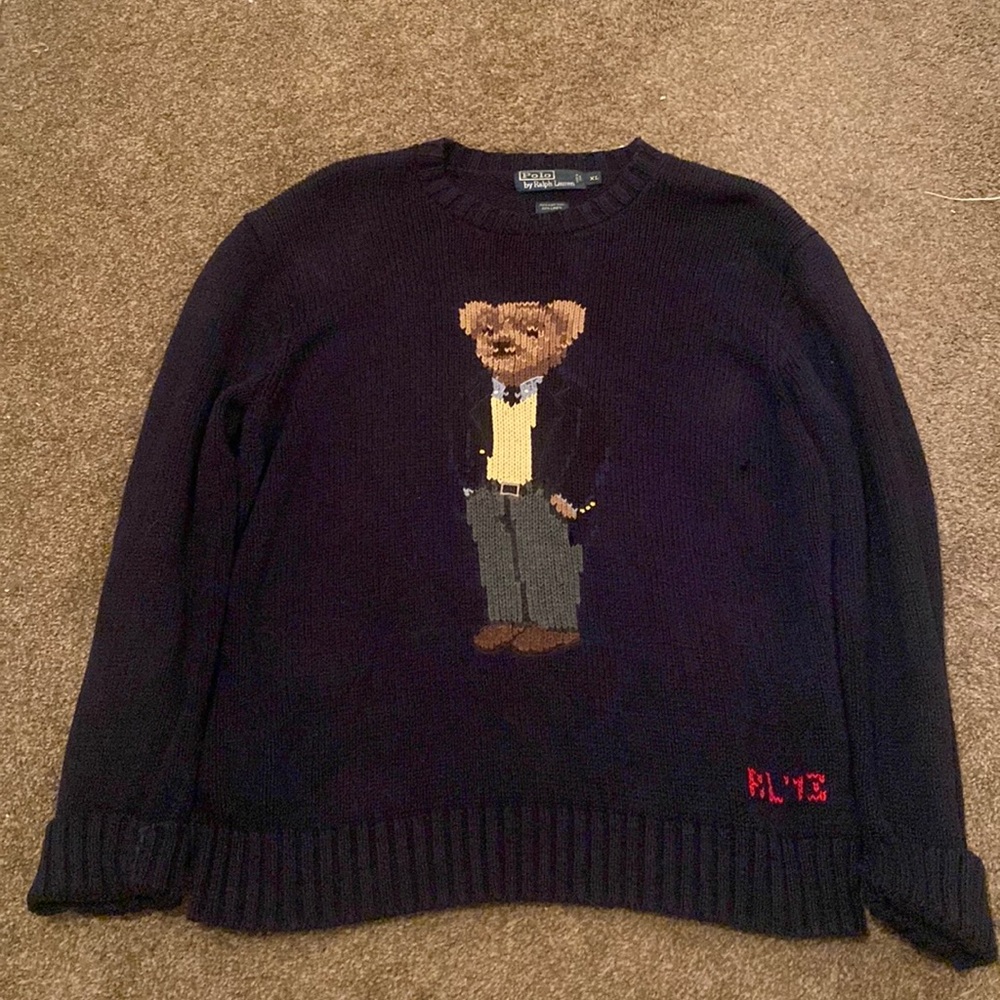 Navy Blue Sweater Polo Ralph Lauren XL